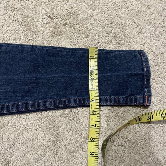 TRUE RELIGION SKINNY Jeans Womens 27 Dark Wash Blue Low Rise Embroidered Pockets - Picture 13 of 13